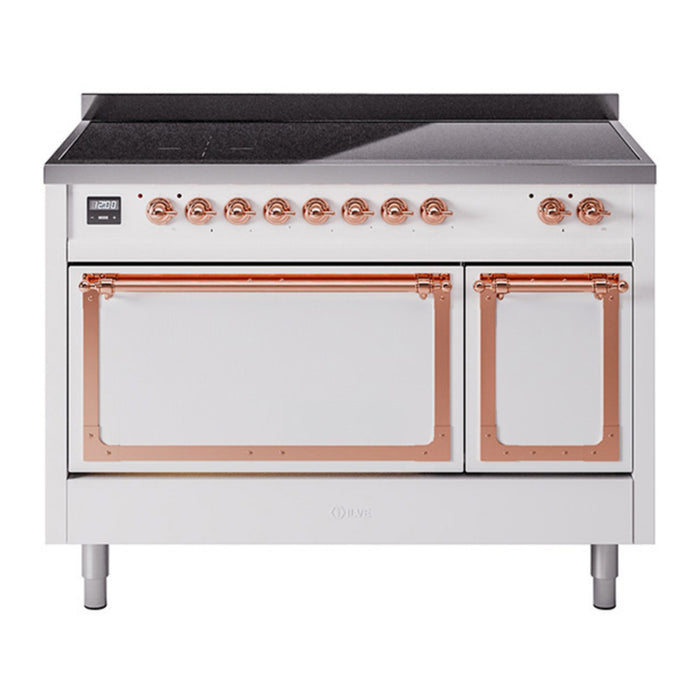 ILVE Nostalgie II Noblesse 48″ Induction Freestanding Range with Solid Door - UNI486QNMP