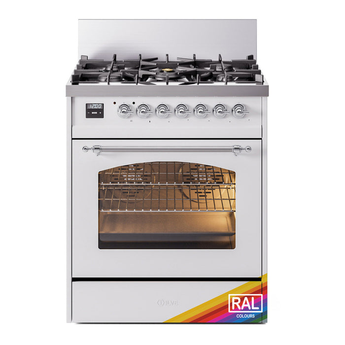 ILVE 30" Nostalgie II Single Oven Dual Fuel Range UP30NMP