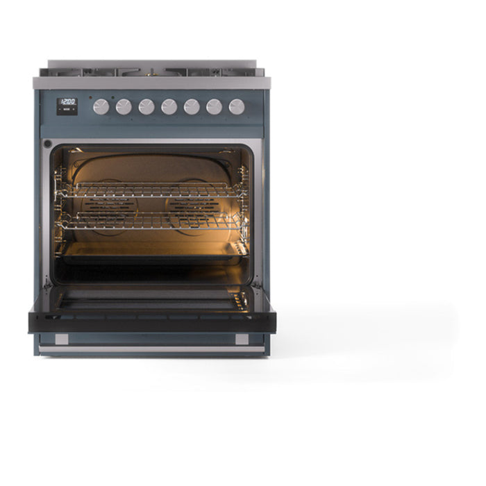 ILVE Professional Plus II 30″ Dual Fuel Range with Solid Door - UP30QMP