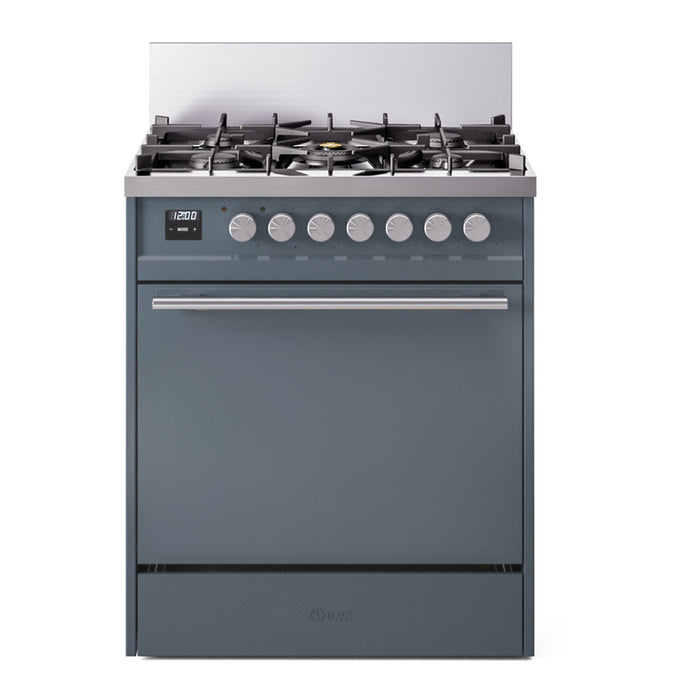 ILVE Professional Plus II 30″ Dual Fuel Range with Solid Door - UP30QMP