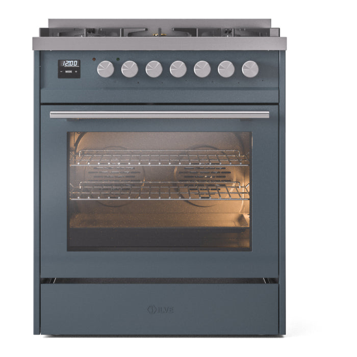 ILVE Professional Plus II 30-Inch Freestanding Dual Fuel Range with 5 Sealed Burner - UP30WMP