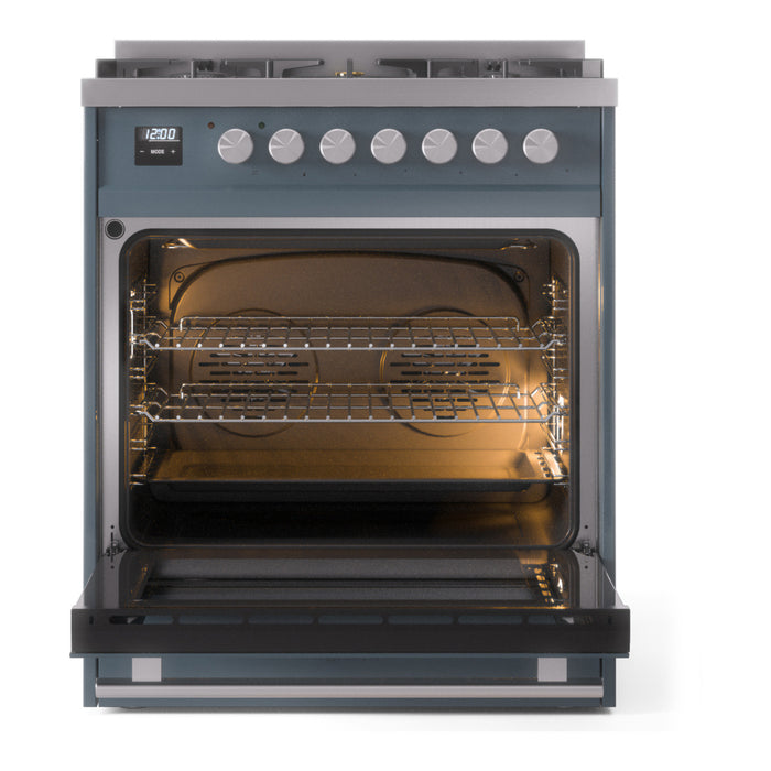 ILVE Professional Plus II 30-Inch Freestanding Dual Fuel Range with 5 Sealed Burner - UP30WMP