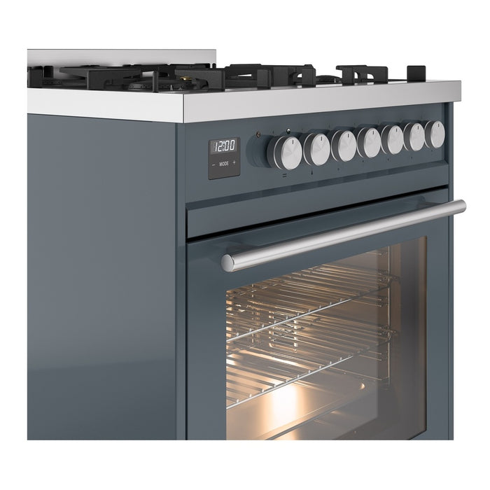 ILVE Professional Plus II 30-Inch Freestanding Dual Fuel Range with 5 Sealed Burner - UP30WMP