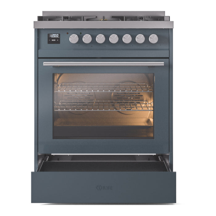 ILVE Professional Plus II 30-Inch Freestanding Dual Fuel Range with 5 Sealed Burner - UP30WMP