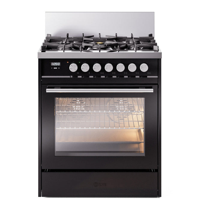 ILVE Professional Plus II 30-Inch Freestanding Dual Fuel Range with 5 Sealed Burner - UP30WMP
