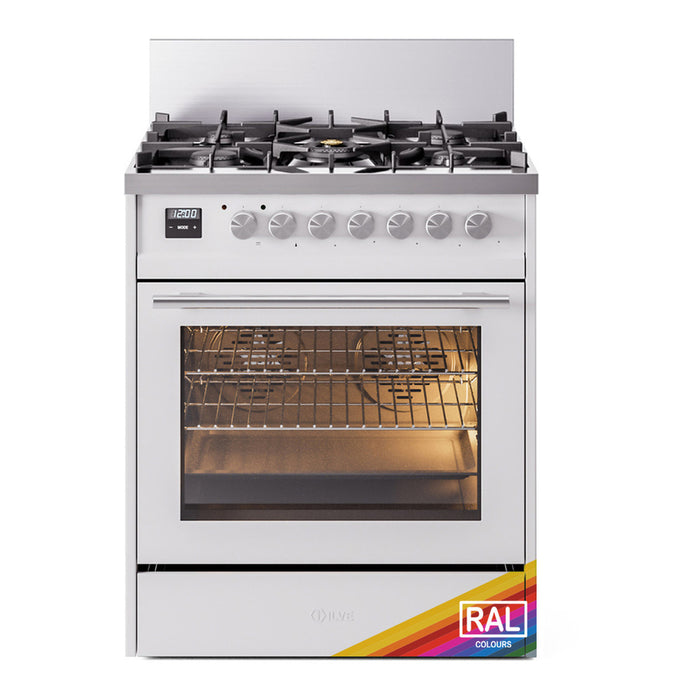 ILVE Professional Plus II 30-Inch Freestanding Dual Fuel Range with 5 Sealed Burner - UP30WMP