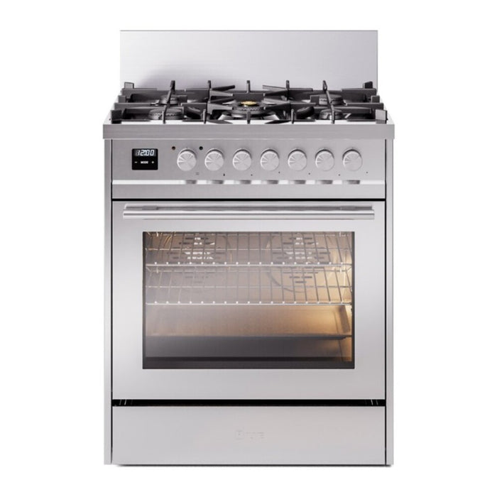 ILVE Professional Plus II 30-Inch Freestanding Dual Fuel Range with 5 Sealed Burner - UP30WMP