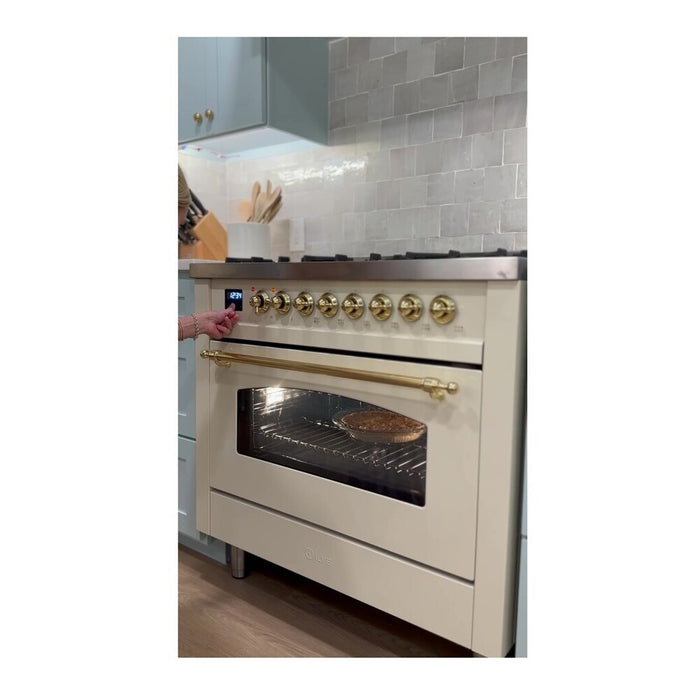 ILVE 36" Nostalgie II Series Freestanding Single Oven Dual Fuel Range (UP36FNMP)