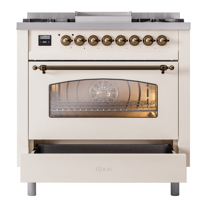 ILVE 36" Nostalgie II Series Freestanding Single Oven Dual Fuel Range (UP36FNMP)