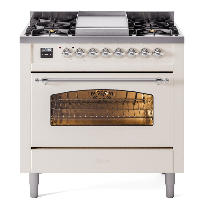 ILVE 36" Nostalgie II Series Freestanding Single Oven Dual Fuel Range (UP36FNMP)