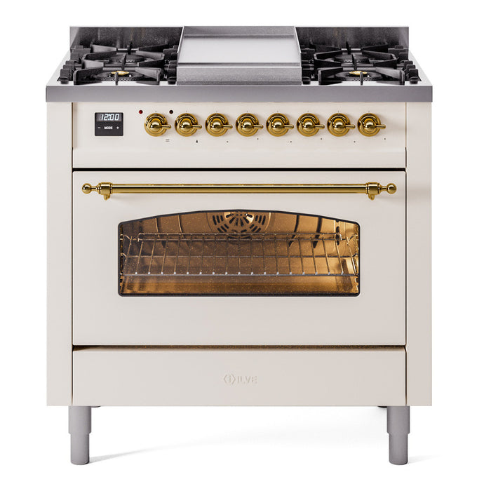ILVE 36" Nostalgie II Series Freestanding Single Oven Dual Fuel Range (UP36FNMP)