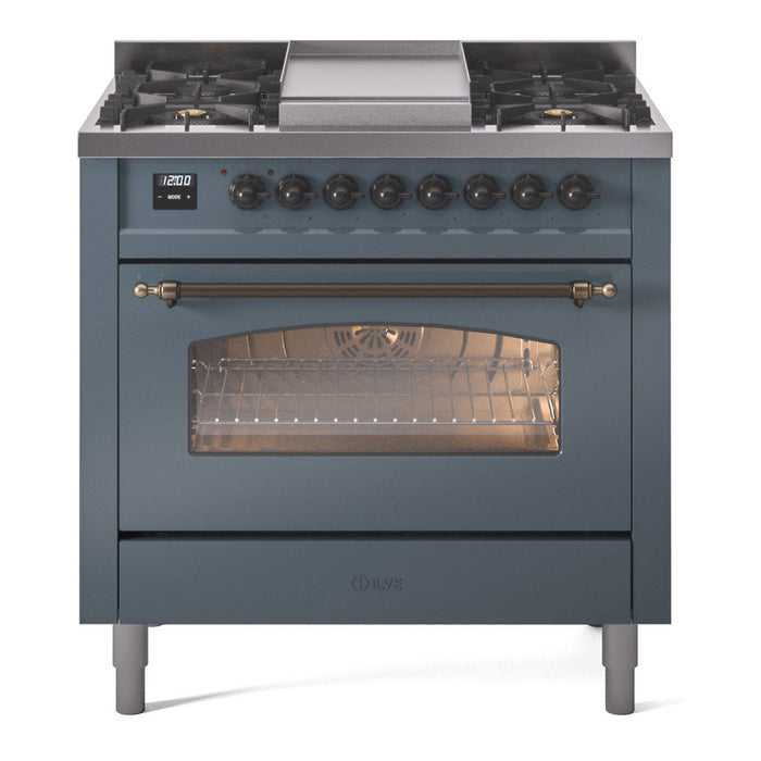 ILVE 36" Nostalgie II Series Freestanding Single Oven Dual Fuel Range (UP36FNMP)