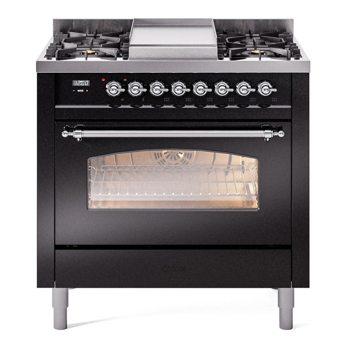 ILVE 36" Nostalgie II Series Freestanding Single Oven Dual Fuel Range (UP36FNMP)