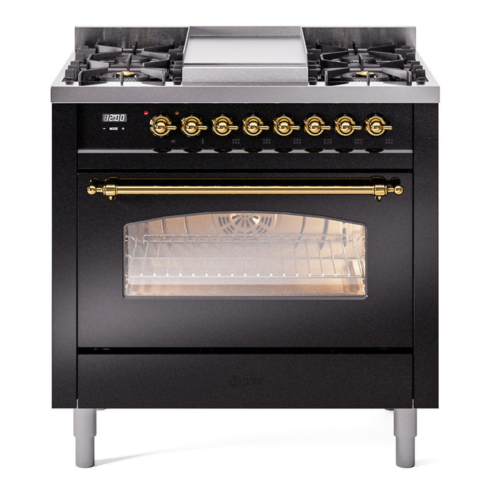 ILVE 36" Nostalgie II Series Freestanding Single Oven Dual Fuel Range (UP36FNMP)