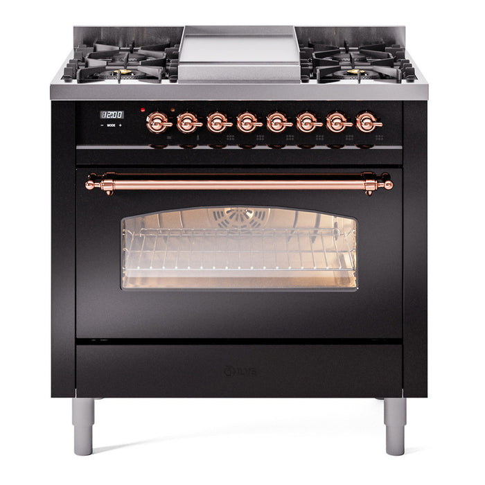 ILVE 36" Nostalgie II Series Freestanding Single Oven Dual Fuel Range (UP36FNMP)