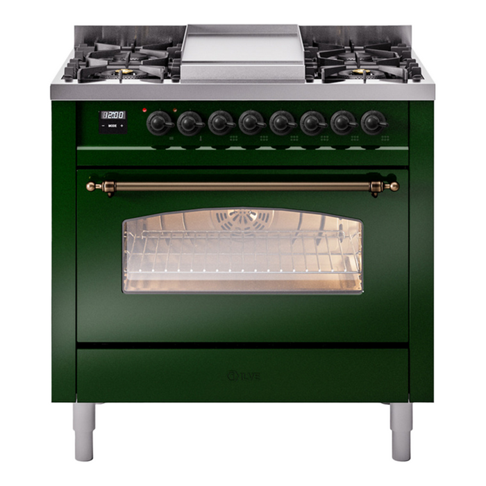 ILVE 36" Nostalgie II Series Freestanding Single Oven Dual Fuel Range (UP36FNMP)