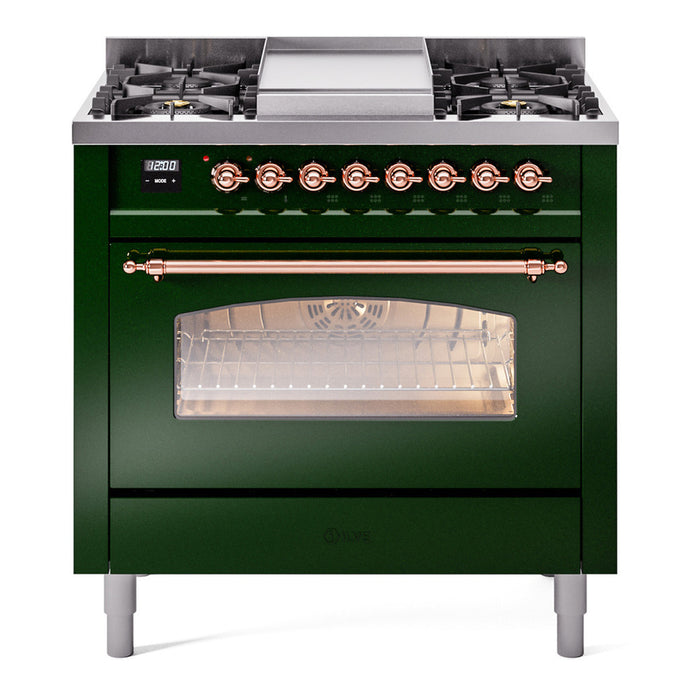 ILVE 36" Nostalgie II Series Freestanding Single Oven Dual Fuel Range (UP36FNMP)