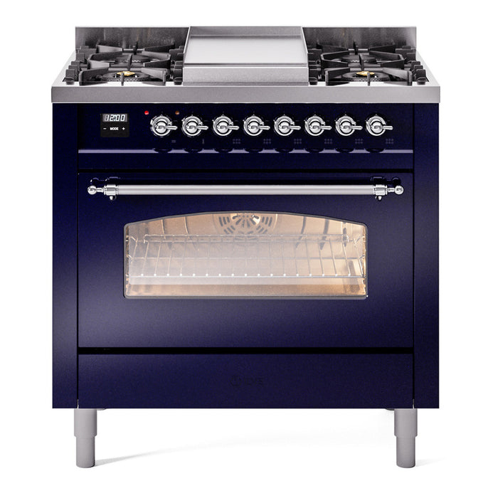 ILVE 36" Nostalgie II Series Freestanding Single Oven Dual Fuel Range (UP36FNMP)