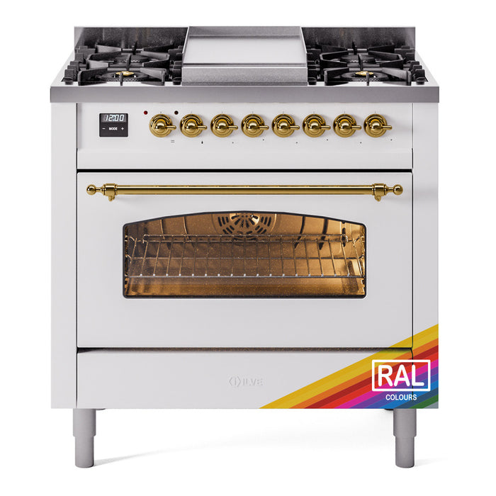 ILVE 36" Nostalgie II Series Freestanding Single Oven Dual Fuel Range (UP36FNMP)
