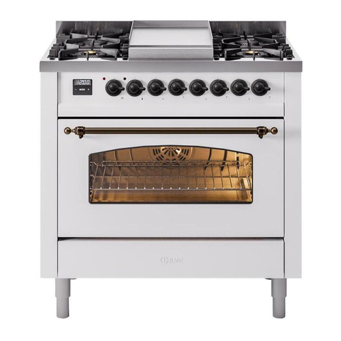 ILVE 36" Nostalgie II Series Freestanding Single Oven Dual Fuel Range (UP36FNMP)