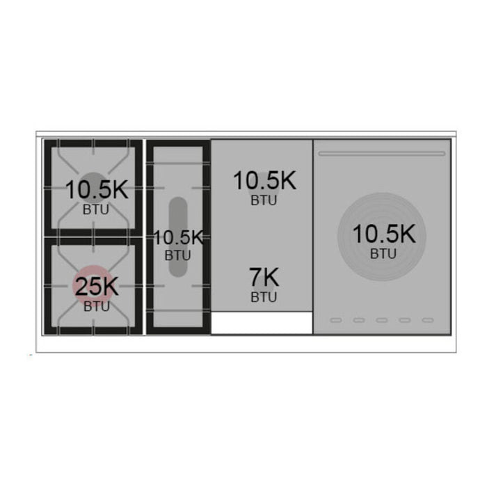 ILVE Nostalgie II 48" Dual Fuel Range with 5 Sealed Burners + Griddle + French Top Solid Door - UP48FSQNMP