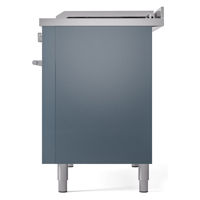 ILVE Professional Plus II 48" Dual Fuel Range with 5 Sealed Burners Griddle French Top Triple Glass Door - UP48FSWMP