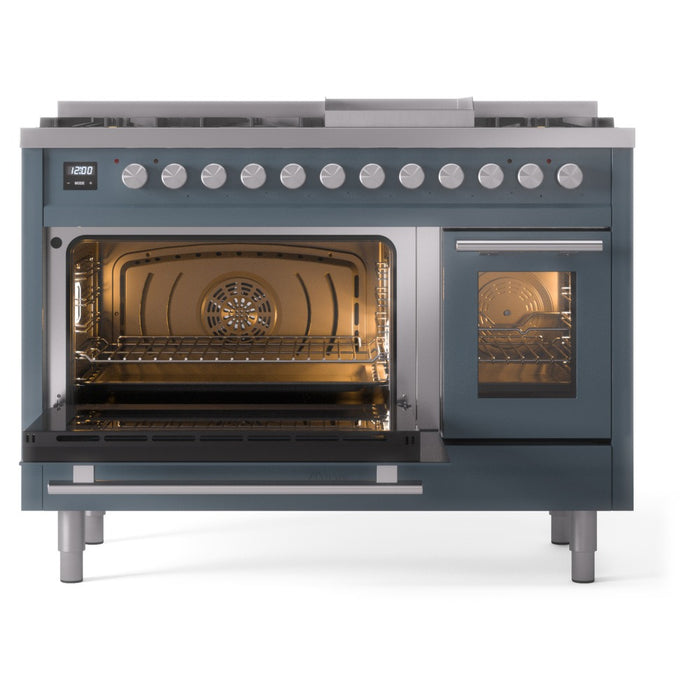 ILVE 48-Inch Professional Plus II Freestanding Dual Fuel Range with 8 Sealed Burner - UP48FWMP