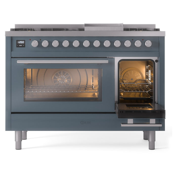 ILVE 48-Inch Professional Plus II Freestanding Dual Fuel Range with 8 Sealed Burner - UP48FWMP