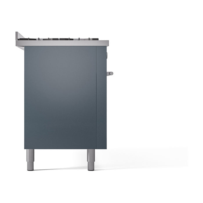 ILVE Professional Plus II 60" Dual Fuel Range with 9 Sealed Burners + Griddle Solid Door - UP60FQMP