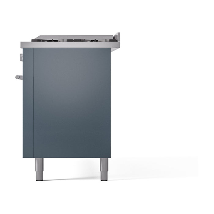 ILVE Professional Plus II 60" Dual Fuel Range with 9 Sealed Burners + Griddle Solid Door - UP60FQMP