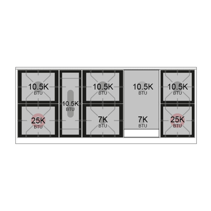 ILVE Professional Plus II 60" Dual Fuel Range with 9 Sealed Burners + Griddle Solid Door - UP60FQMP