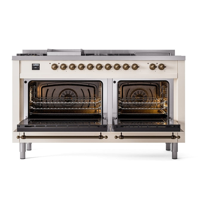 ILVE 60" Nostalgie II Double Oven Dual Fuel Range (UP60FSNMP)