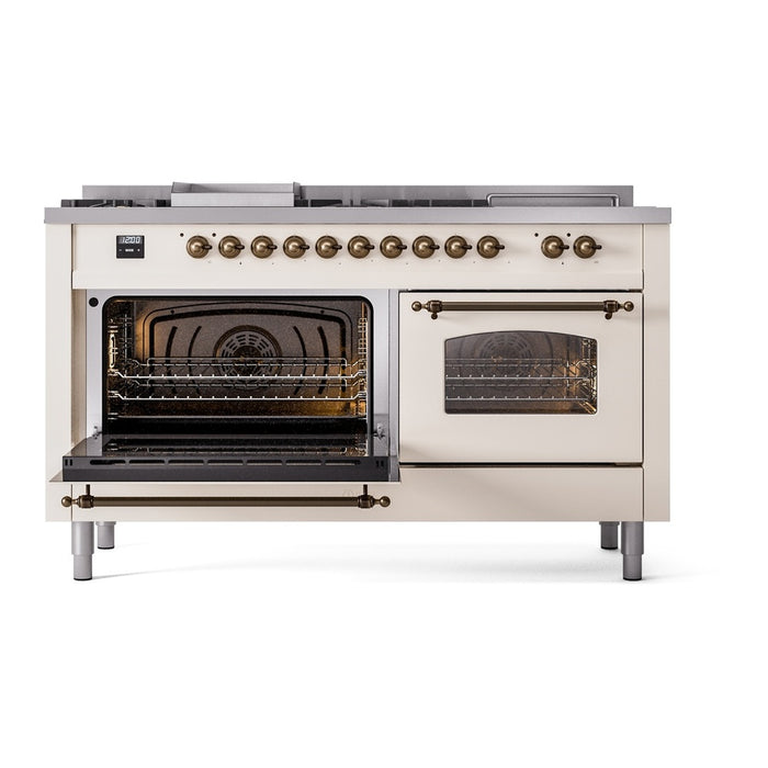 ILVE 60" Nostalgie II Double Oven Dual Fuel Range (UP60FSNMP)