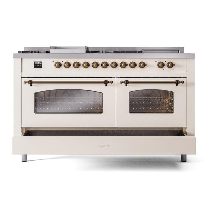 ILVE 60" Nostalgie II Double Oven Dual Fuel Range (UP60FSNMP)
