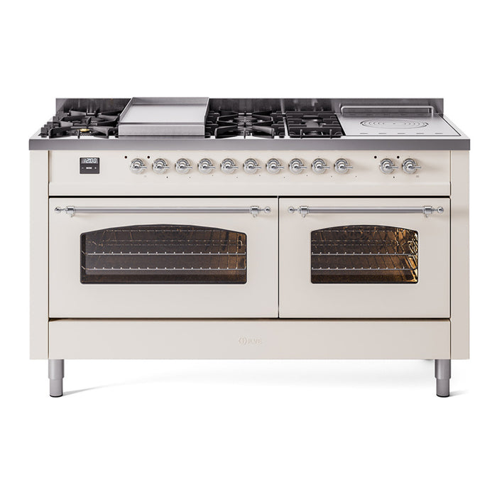 ILVE 60" Nostalgie II Double Oven Dual Fuel Range (UP60FSNMP)