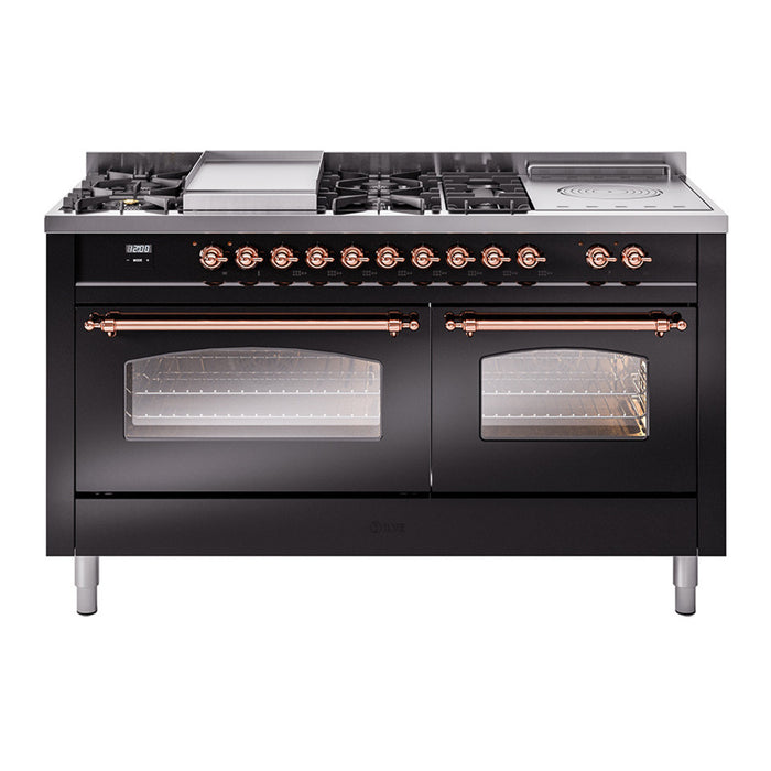 ILVE 60" Nostalgie II Double Oven Dual Fuel Range (UP60FSNMP)