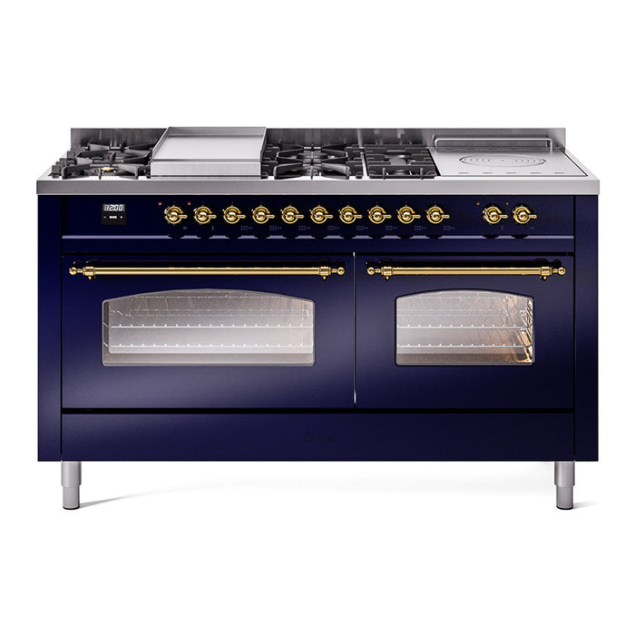 ILVE 60" Nostalgie II Double Oven Dual Fuel Range (UP60FSNMP)