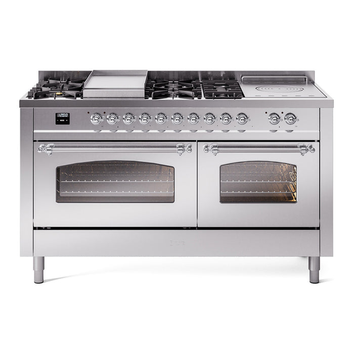 ILVE 60" Nostalgie II Double Oven Dual Fuel Range (UP60FSNMP)