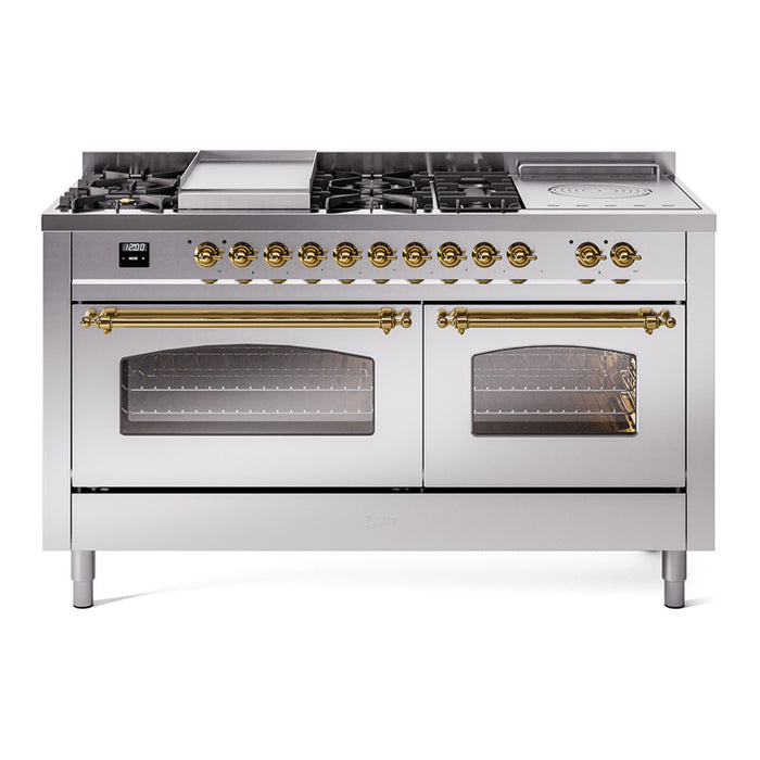ILVE 60" Nostalgie II Double Oven Dual Fuel Range (UP60FSNMP)