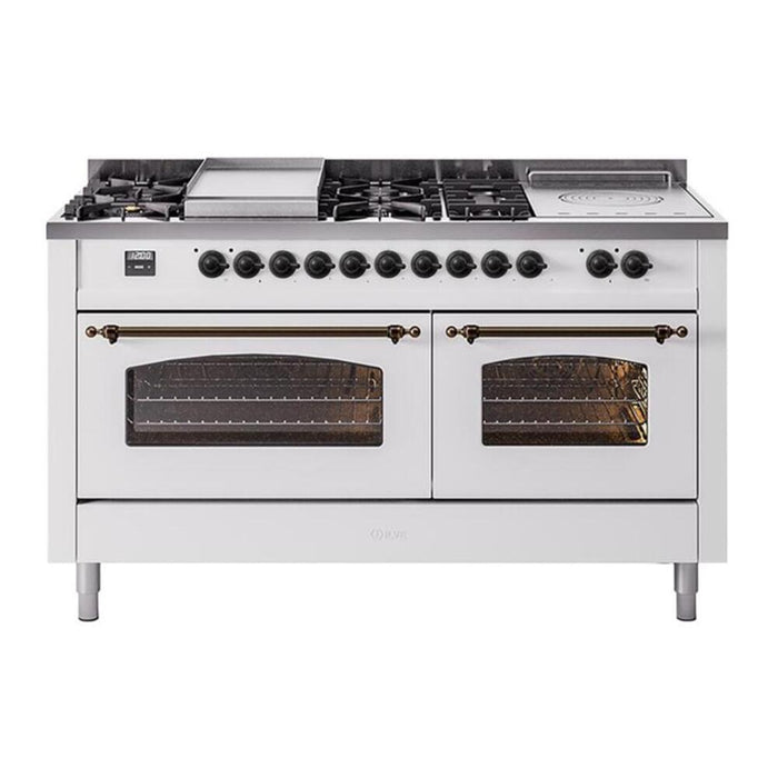 ILVE 60" Nostalgie II Double Oven Dual Fuel Range (UP60FSNMP)