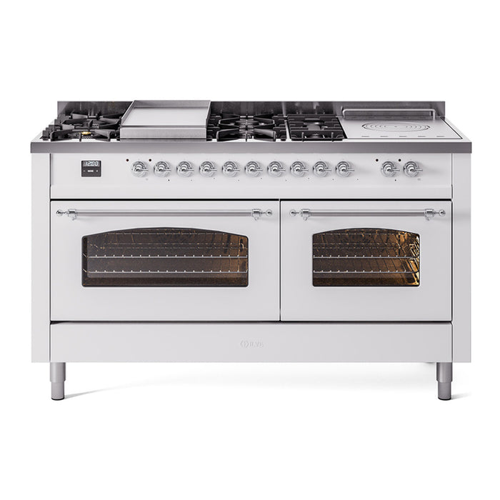 ILVE 60" Nostalgie II Double Oven Dual Fuel Range (UP60FSNMP)