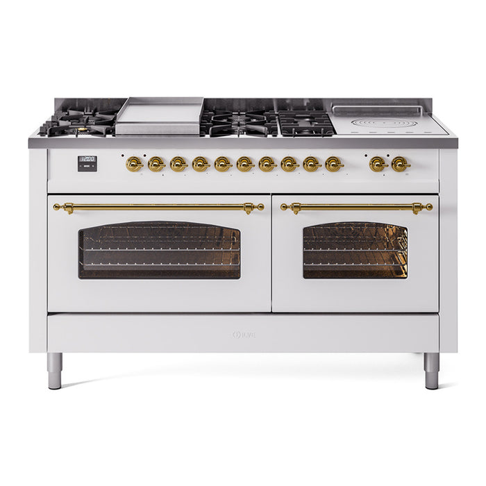 ILVE 60" Nostalgie II Double Oven Dual Fuel Range (UP60FSNMP)