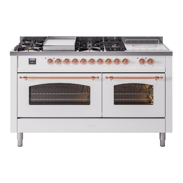 ILVE 60" Nostalgie II Double Oven Dual Fuel Range (UP60FSNMP)