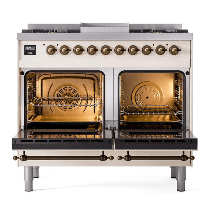 ILVE 40" Nostalgie II Series Freestanding Double Oven Dual Fuel Range (UPD40FNMP)