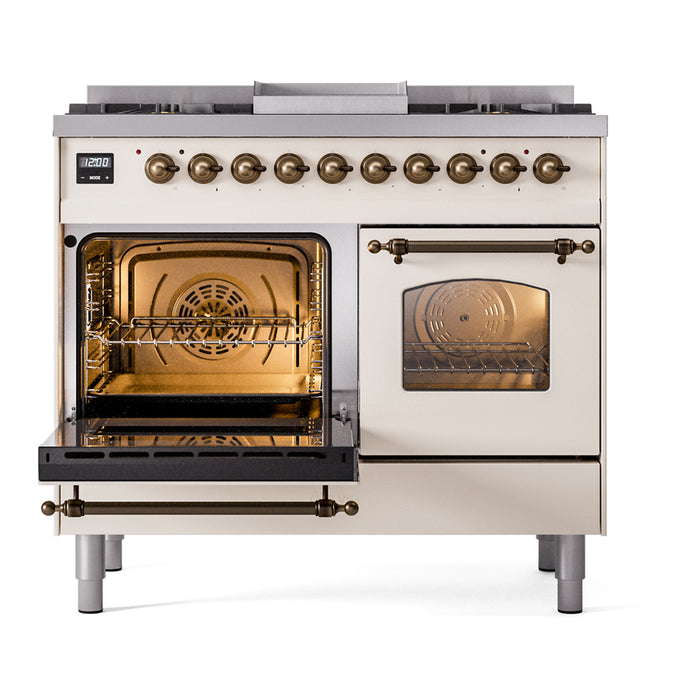 ILVE 40" Nostalgie II Series Freestanding Double Oven Dual Fuel Range (UPD40FNMP)