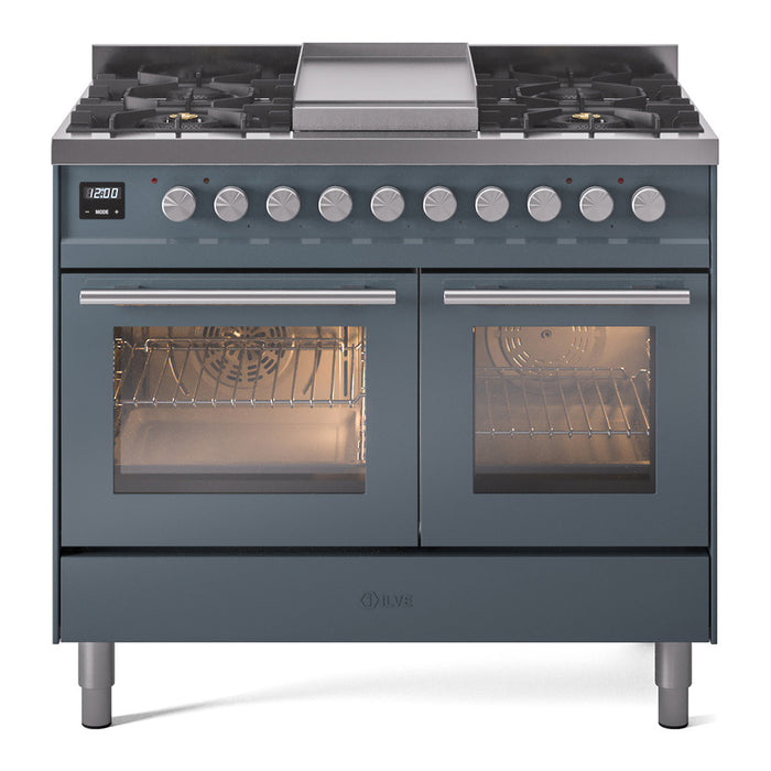 ILVE Professional Plus II 40-Inch Freestanding Dual Fuel Range with 6 Sealed Burner - UPD40FWMP