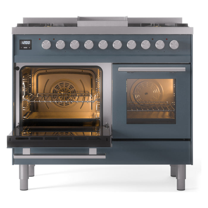 ILVE Professional Plus II 40-Inch Freestanding Dual Fuel Range with 6 Sealed Burner - UPD40FWMP