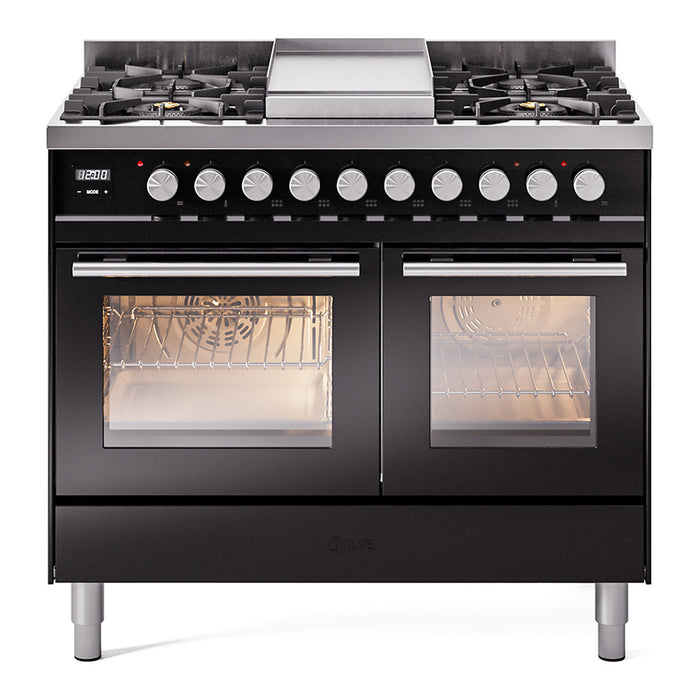 ILVE Professional Plus II 40-Inch Freestanding Dual Fuel Range with 6 Sealed Burner - UPD40FWMP