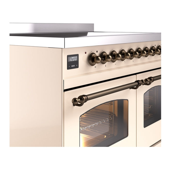 ILVE 40" Nostalgie II Series Freestanding Electric Double Oven Range with 6 Elements, Triple Glass Cool Door, Convection Oven, TFT Oven Control Display and Child Lock - UPDI406NMP