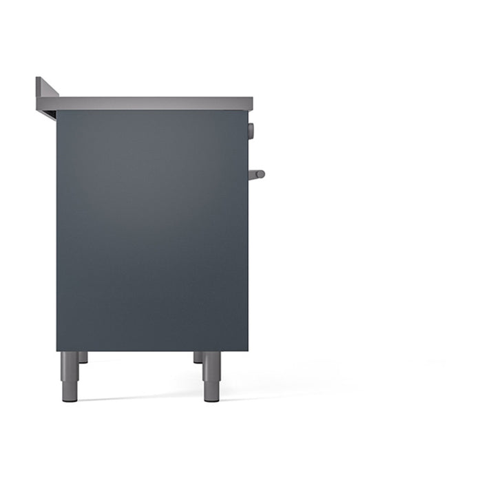 ILVE Professional Plus II 40" Electric Range with 6 Induction Elements Solid Door with Stainless Steel knobs - UPDI406QMP